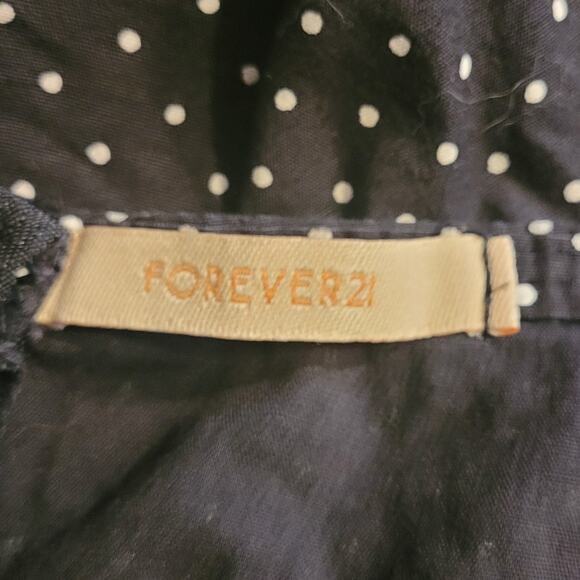 Forever 21 Womens Black Ribbon Detail A-Line Skirt Size M Modest Knee Midi - Picture 4 of 6